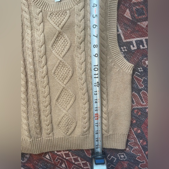 J. Crew Beige Cable Knit Sweater Vest - Picture 4 of 5